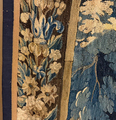 French Aubusson verdure tapestry, hand-woven wool and cotton