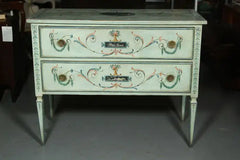 An Italian Neoclassical Style Painted Two Drawer Commode