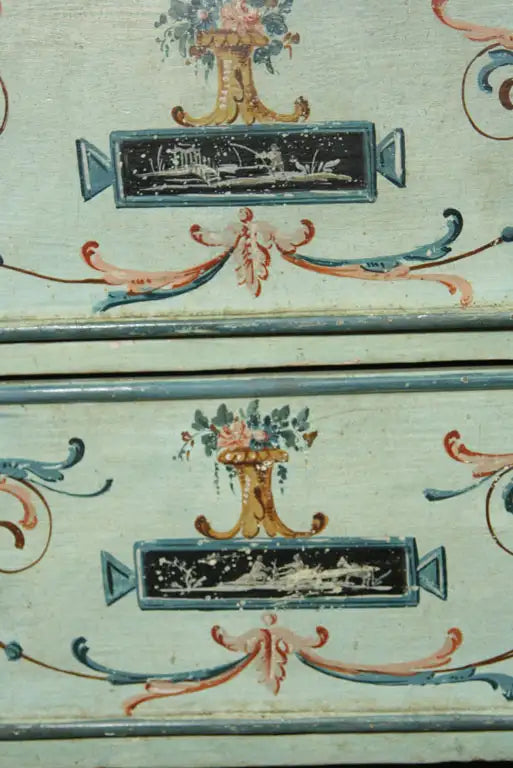 An Italian Neoclassical Style Painted Two Drawer Commode