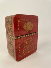 19th Century Italian Sorrento Inlaid Mosaic Playing Card Case