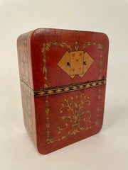 19th Century Italian Sorrento Inlaid Mosaic Playing Card Case