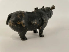 19th Century Chinese Bronze Rhinoceros Incense Holder