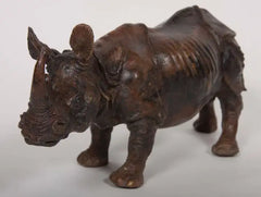 Japanese Bronze of a Rhinoceros