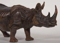Japanese Bronze of a Rhinoceros