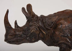 Japanese Bronze of a Rhinoceros