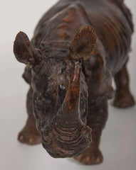 Japanese Bronze of a Rhinoceros