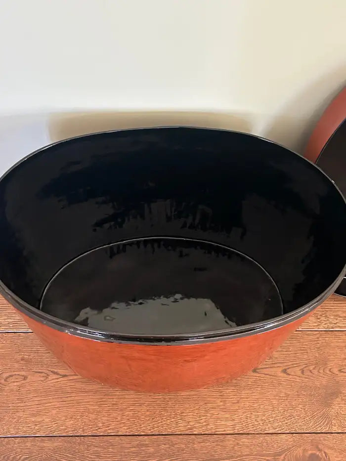 Large Red Lacquer Japanese Box / Side Table