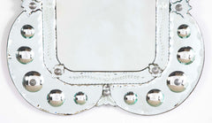 Mid 20th Century Venetian Mirror with Convex and Etched Glass Decoration