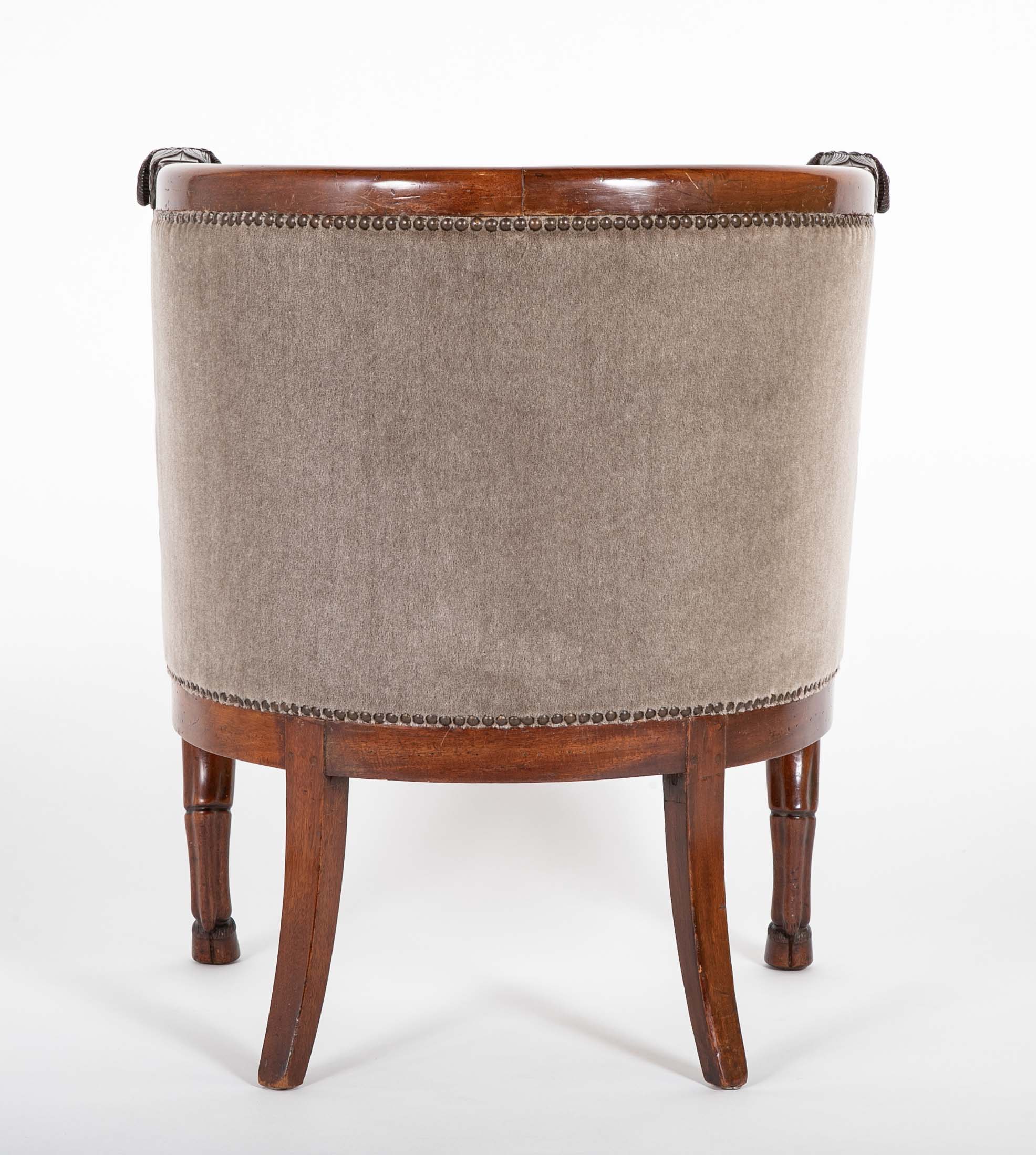 Pair of French Empire Armchairs Attributed to Jacob Desmalter