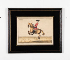 Set of Six 18th Century Hand Colored Prints of Horses by Baron D'Eisenberg