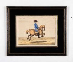 Set of Six 18th Century Hand Colored Prints of Horses by Baron D'Eisenberg