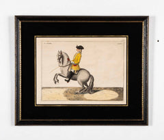 Set of Six 18th Century Hand Colored Prints of Horses by Baron D'Eisenberg