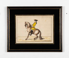 Set of Six 18th Century Hand Colored Prints of Horses by Baron D'Eisenberg