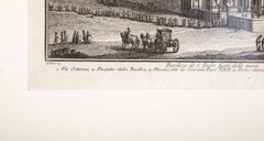 Pair 18th Century Framed Italian Etchings of Churches in Rome by Guiseppe Vasi