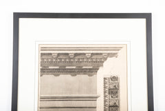 Architectural Etching of a Cornice and Corinthian Capital by Piranesi