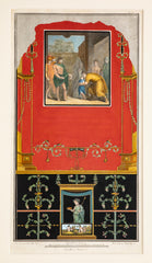 A Pair of Hand Colored Engravings of Frescos Discovered at Pompeii