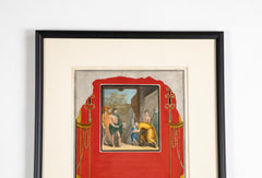 A Pair of Hand Colored Engravings of Frescos Discovered at Pompeii