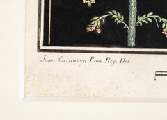 A Pair of Hand Colored Engravings of Frescos Discovered at Pompeii