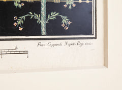 A Pair of Hand Colored Engravings of Frescos Discovered at Pompeii