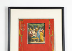 A Pair of Hand Colored Engravings of Frescos Discovered at Pompeii