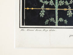 A Pair of Hand Colored Engravings of Frescos Discovered at Pompeii