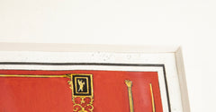 A Pair of Hand Colored Engravings of Frescos Discovered at Pompeii