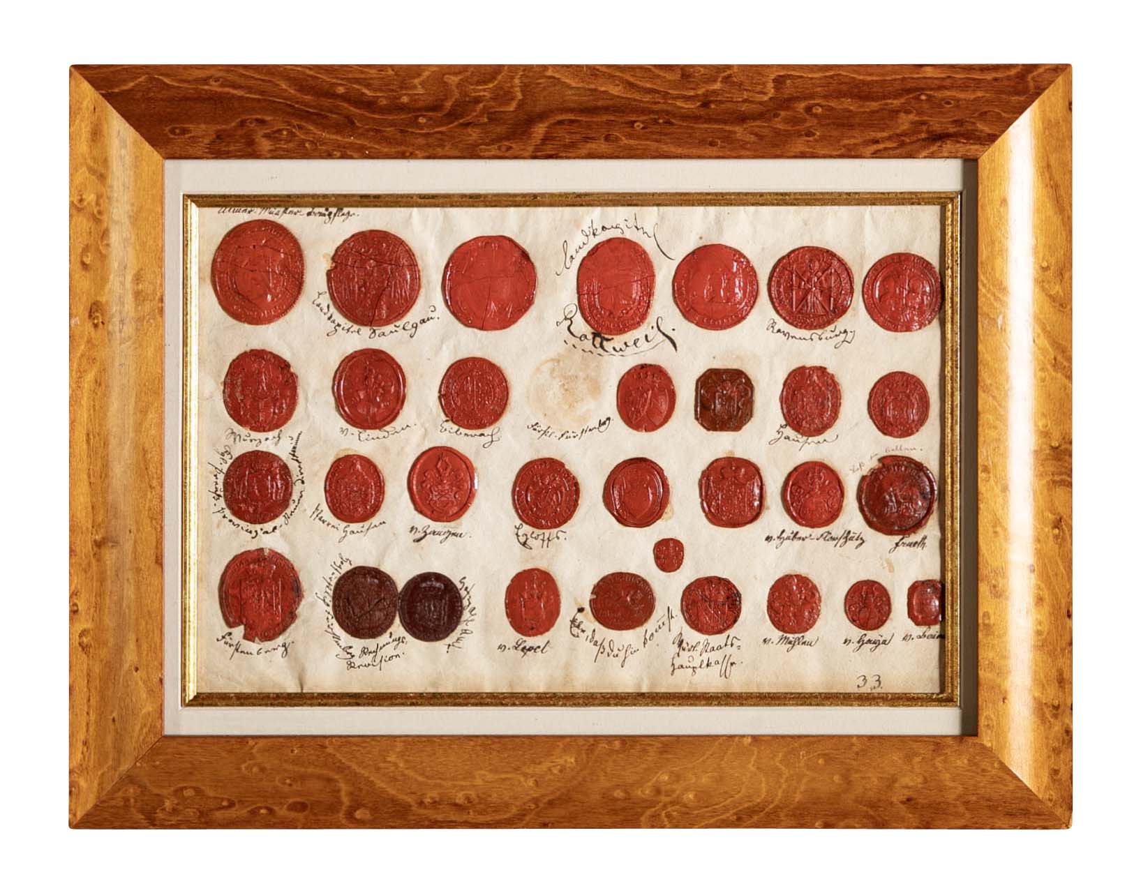 Set of Four 18th Century Northern European Red Wax Intaglios