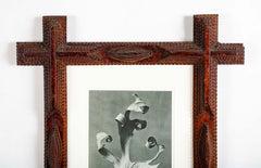 Pair of Tramp Art Frames with Botanicals By Karl Blossfeldt