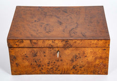 Early 19th Century Regency Burlwood Box with Key