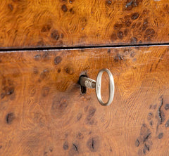 Early 19th Century Regency Burlwood Box with Key
