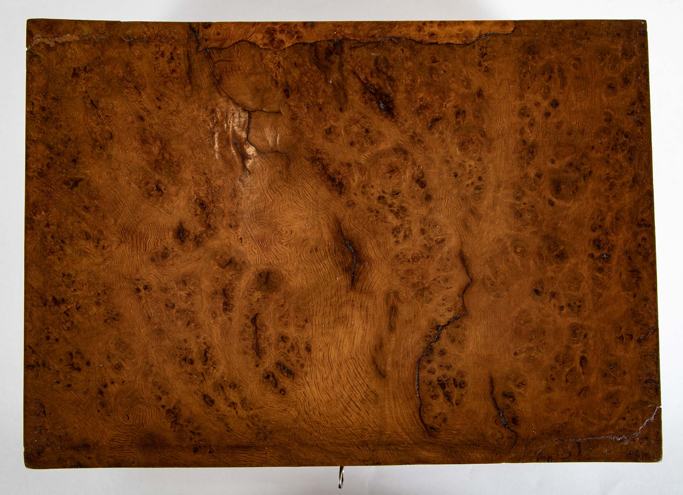 Early 19th Century Regency Burlwood Box with Key
