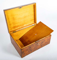 Early 19th Century Regency Burlwood Box with Key