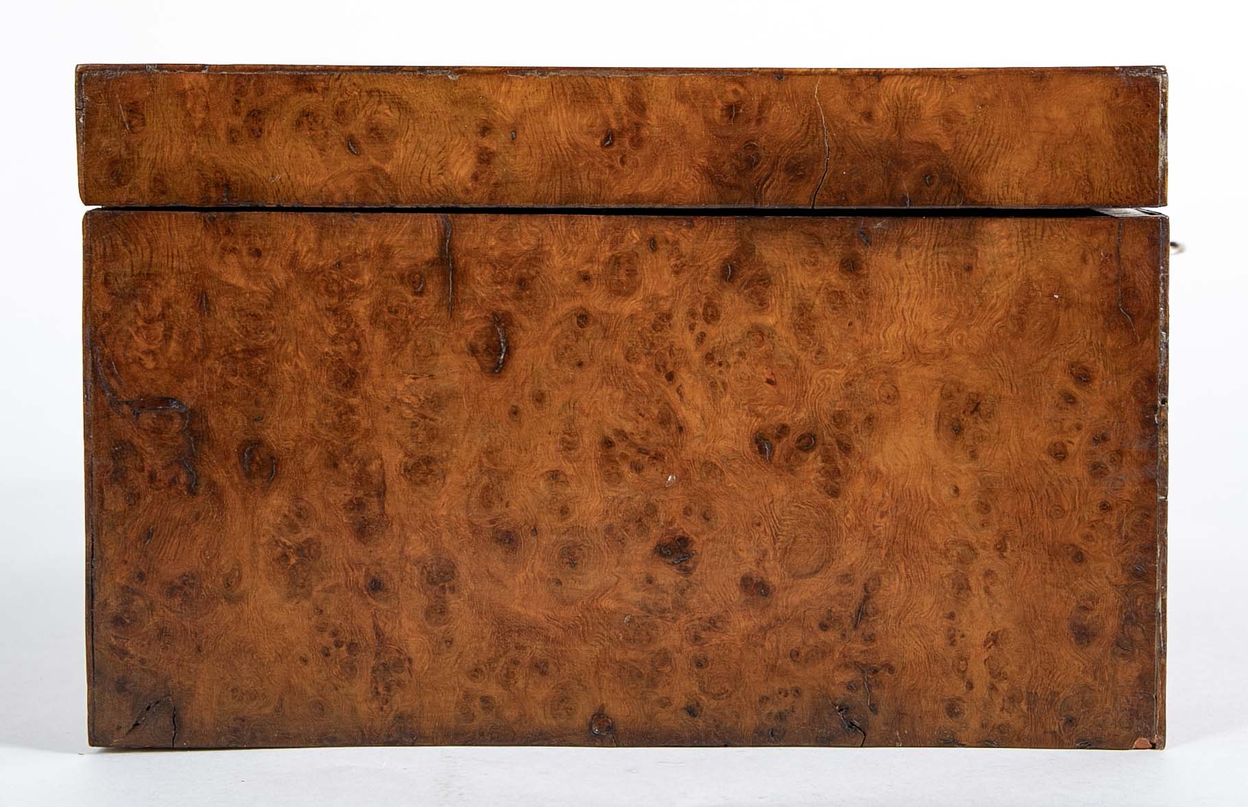 Early 19th Century Regency Burlwood Box with Key