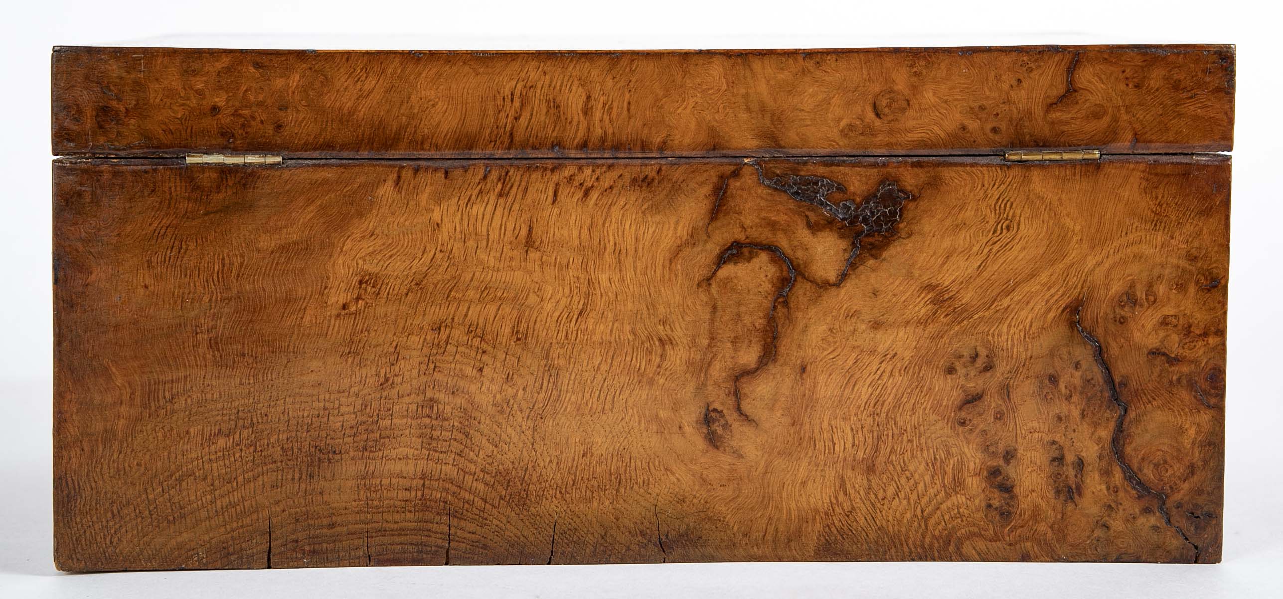 Early 19th Century Regency Burlwood Box with Key
