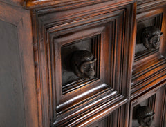 Theodore Alexander Humorous Chest of Nine Drawers with Bronze Monkey Head Pulls