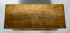 Spanish Colonial Gilt Wood Vargueno With Red and Black Paint