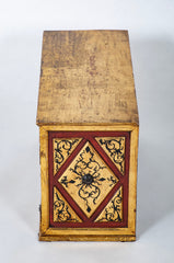 Spanish Colonial Gilt Wood Vargueno With Red and Black Paint