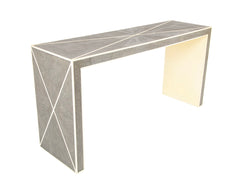 Karl Springer Style Faux Shagreen Console for Maitland Smith