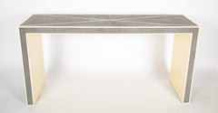 Karl Springer Style Faux Shagreen Console for Maitland Smith