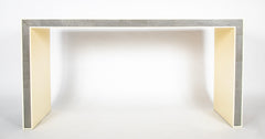 Karl Springer Style Faux Shagreen Console for Maitland Smith