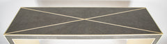 Karl Springer Style Faux Shagreen Console for Maitland Smith