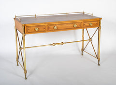 Regency Style Rosewood and Brass Campaign Desk by Kittinger