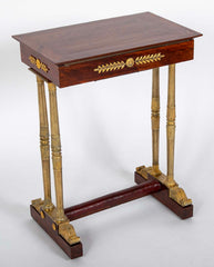Baltic Neoclassical Mahogany Dressing Table with Gilt Bronze Legs and Mounts