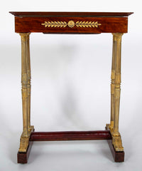 Baltic Neoclassical Mahogany Dressing Table with Gilt Bronze Legs and Mounts