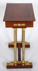 Baltic Neoclassical Mahogany Dressing Table with Gilt Bronze Legs and Mounts