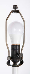 Pair Italian Baroque Style Wrought Iron and Bronze Torchere Floor Lamps