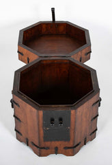 Pair of Southeast Asian Hardwood and Iron Side Tables