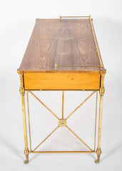 Regency Style Rosewood and Brass Campaign Desk by Kittinger