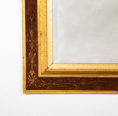 Italian Burlwood Frame with Incised Gilt Decoration and Molding
