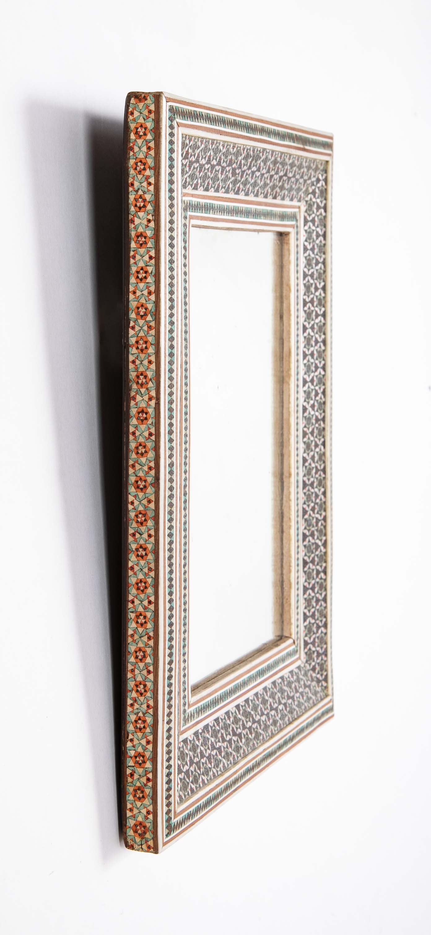 Syrian Mirror with Intricate Bone Inlay